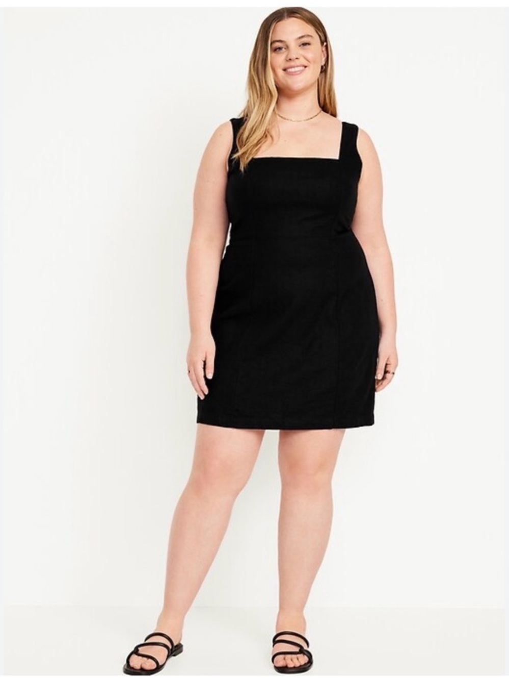 Old Navy Black Square-Neck Mini Dress